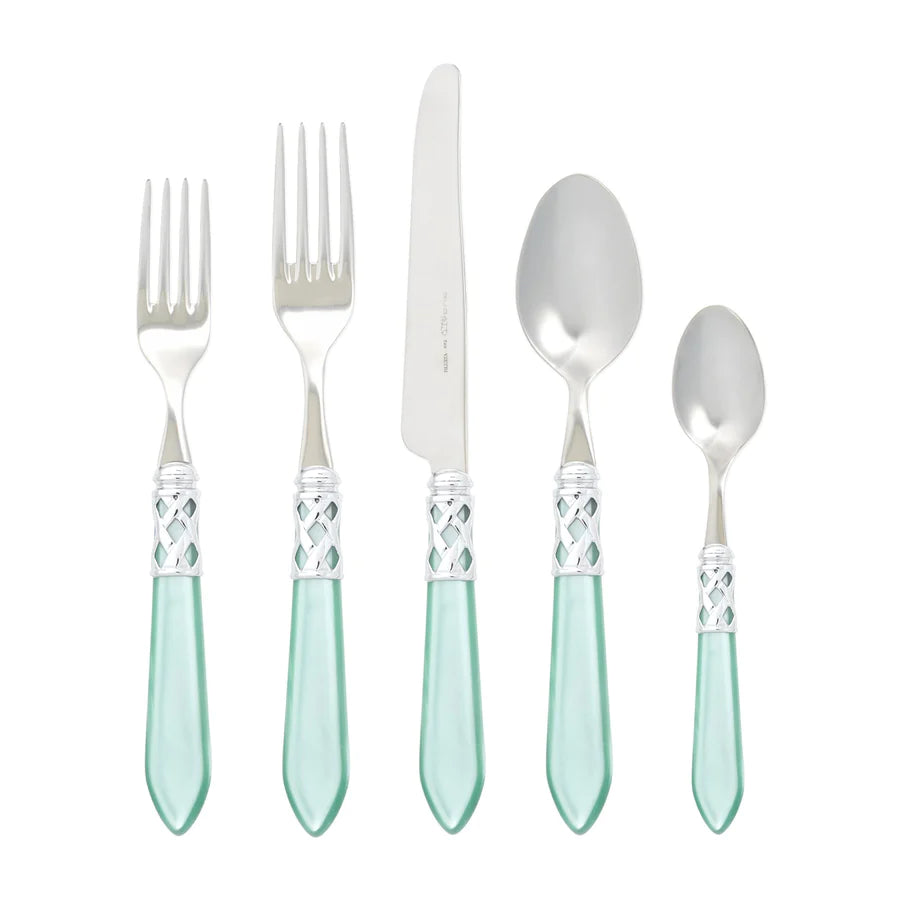 Vietri Aladdin Brilliant Five-Piece Place Setting, Aqua