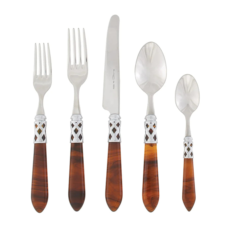 Vietri Aladdin Brilliant Five-Piece Place Setting, Tortoiseshell