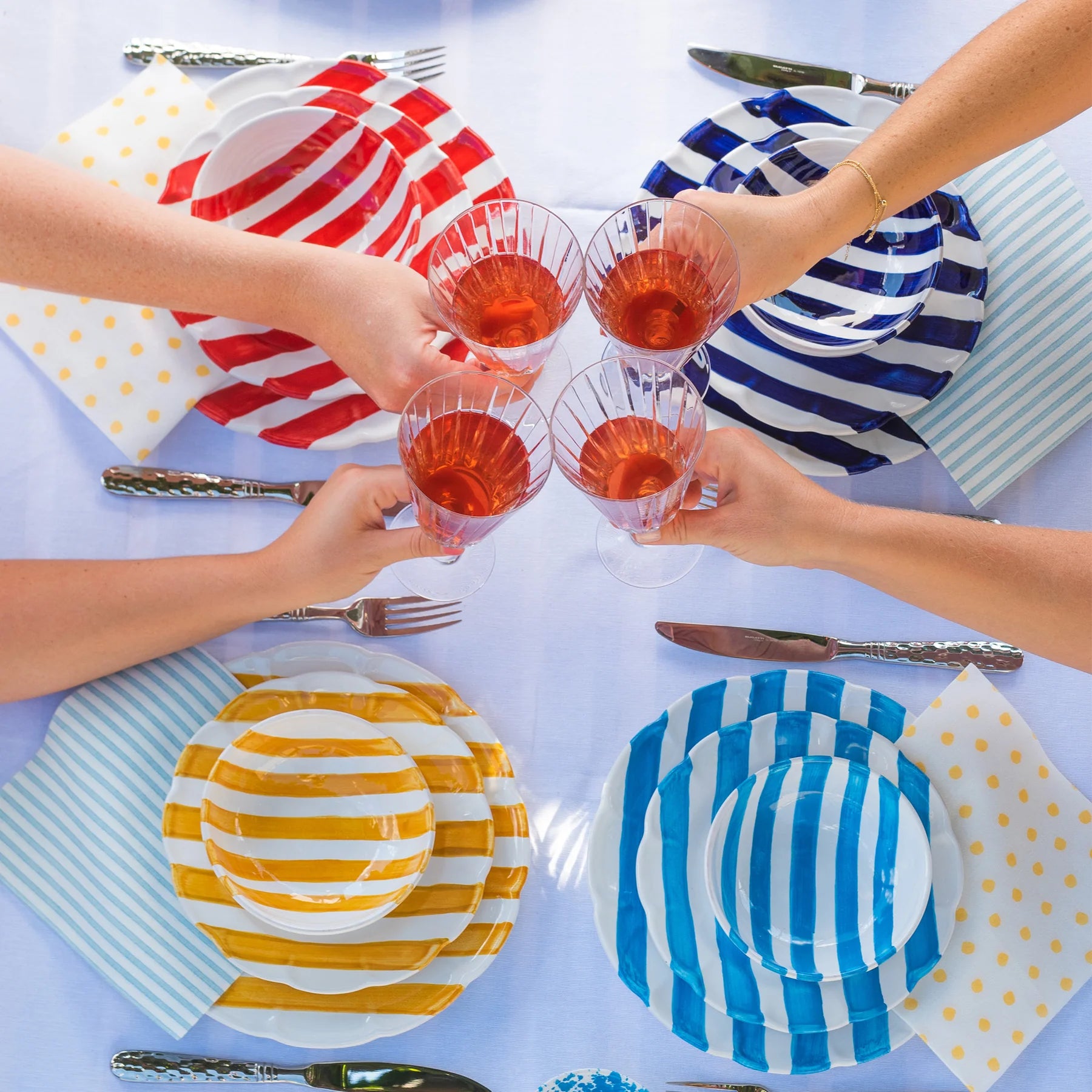 Vietri Amalfitana Stripe Salad Plate