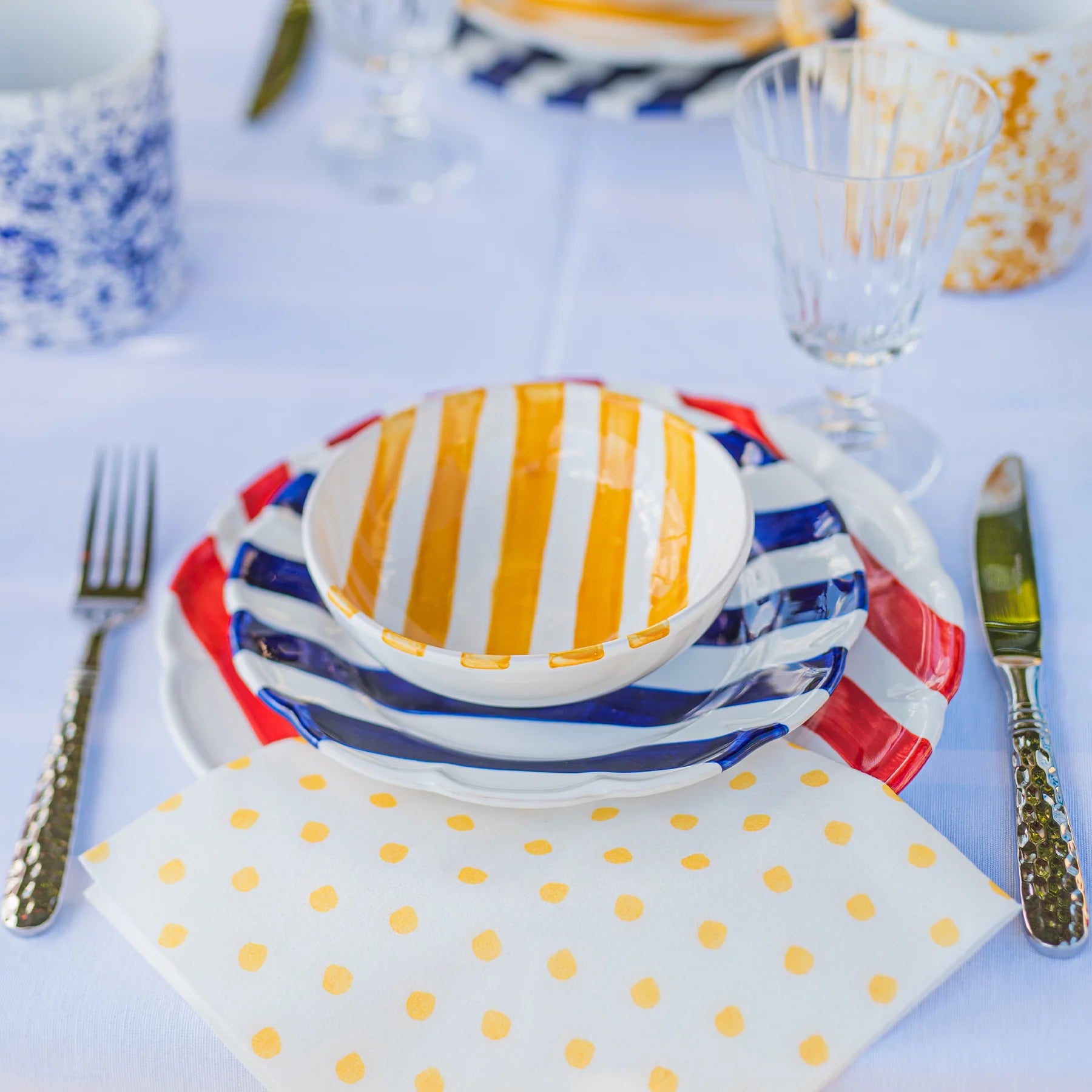 Vietri Amalfitana Stripe Salad Plate