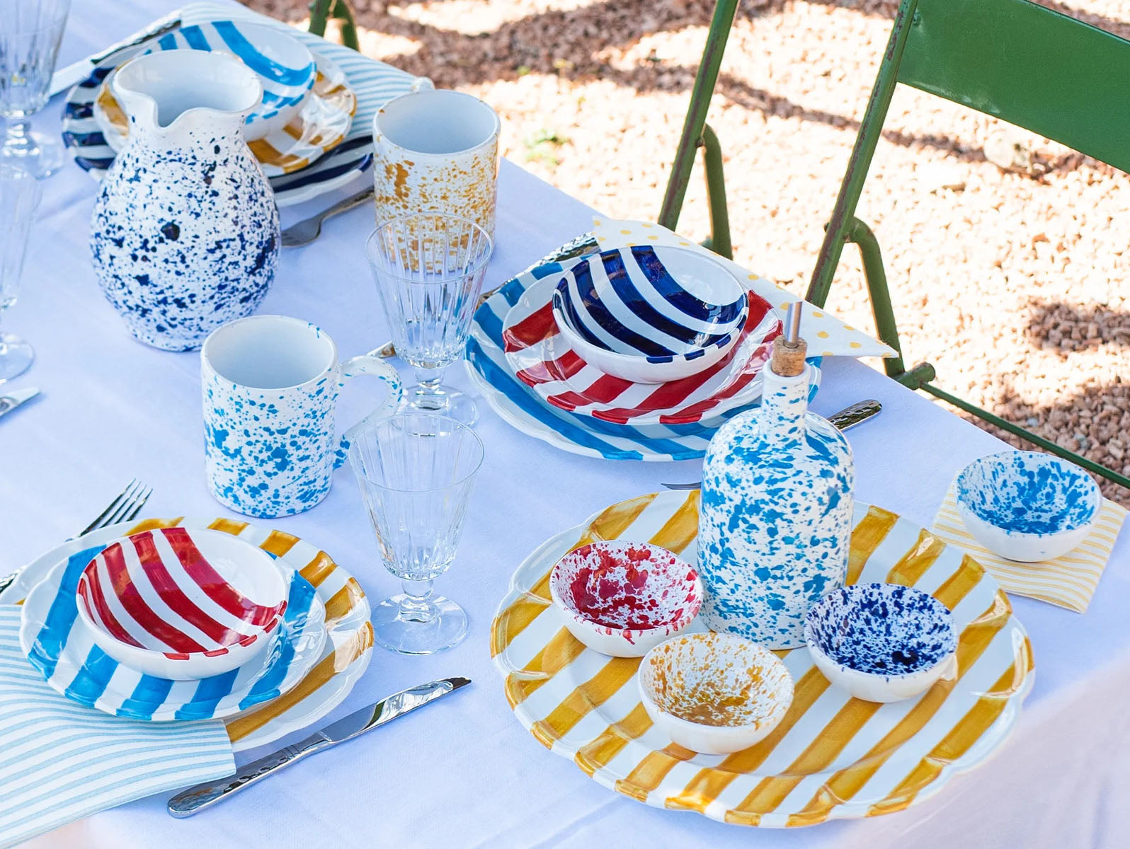 Vietri Amalfitana Stripe Salad Plate