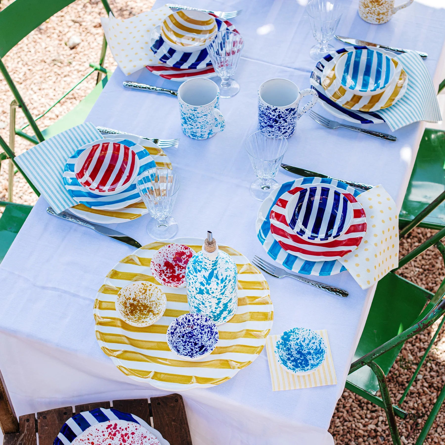 Vietri Amalfitana Stripe Dinner Plate