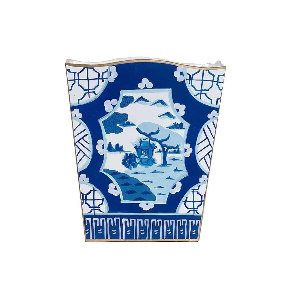 Dana Gibson Canton in Blue Wastebasket