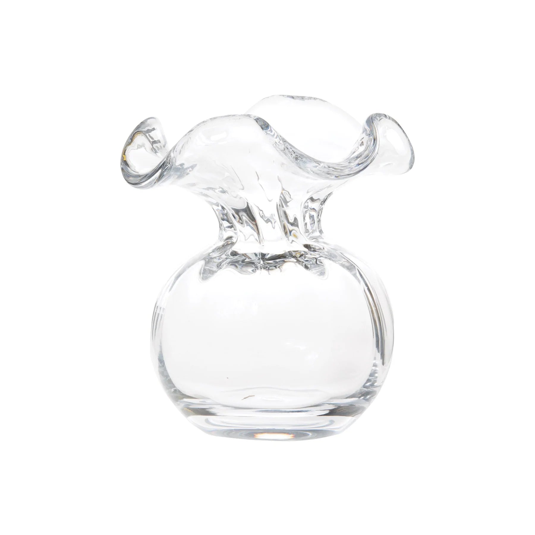 Vietri Hibiscus Glass Clear Bud Vase