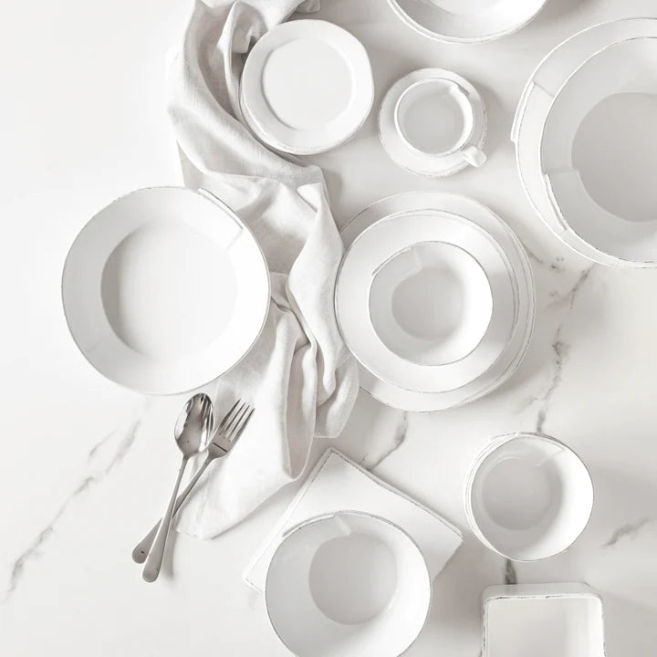 Vietri Lastra White Medium Shallow Bowl