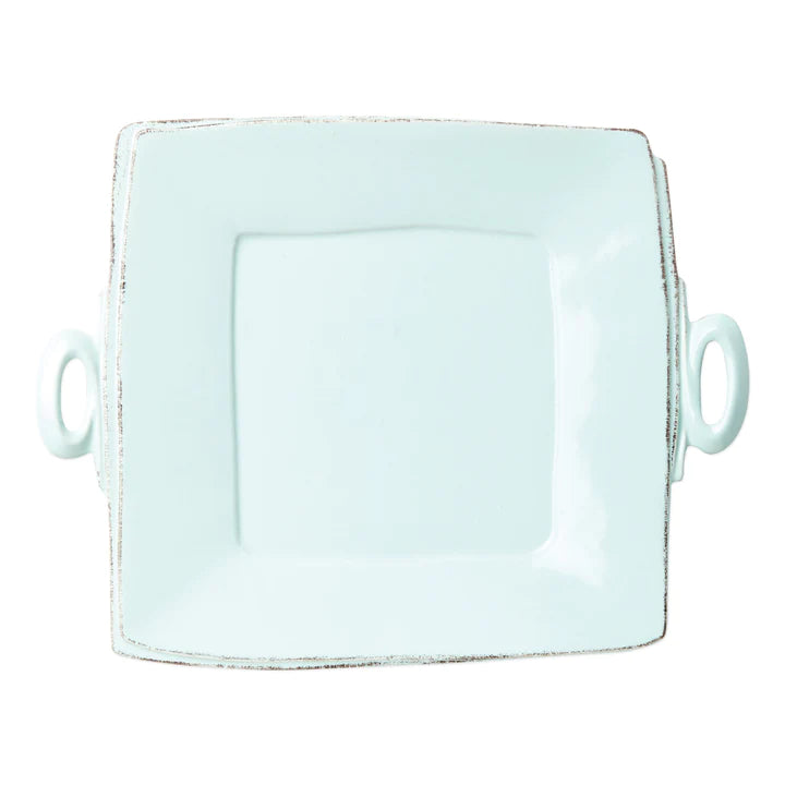 Vietri Lastra Handled Square Platter