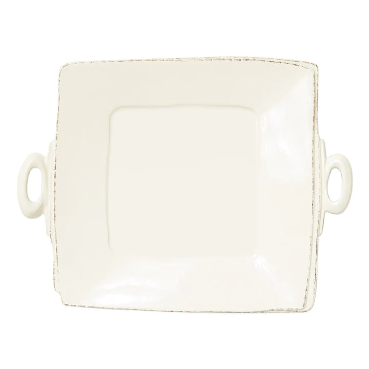 Vietri Lastra Handled Square Platter