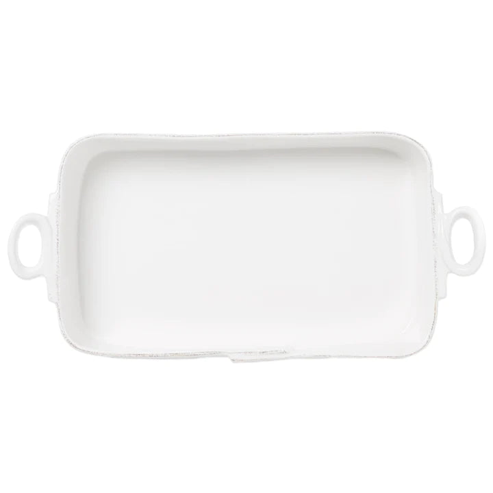 Vietri Lastra White Rectangular Baker