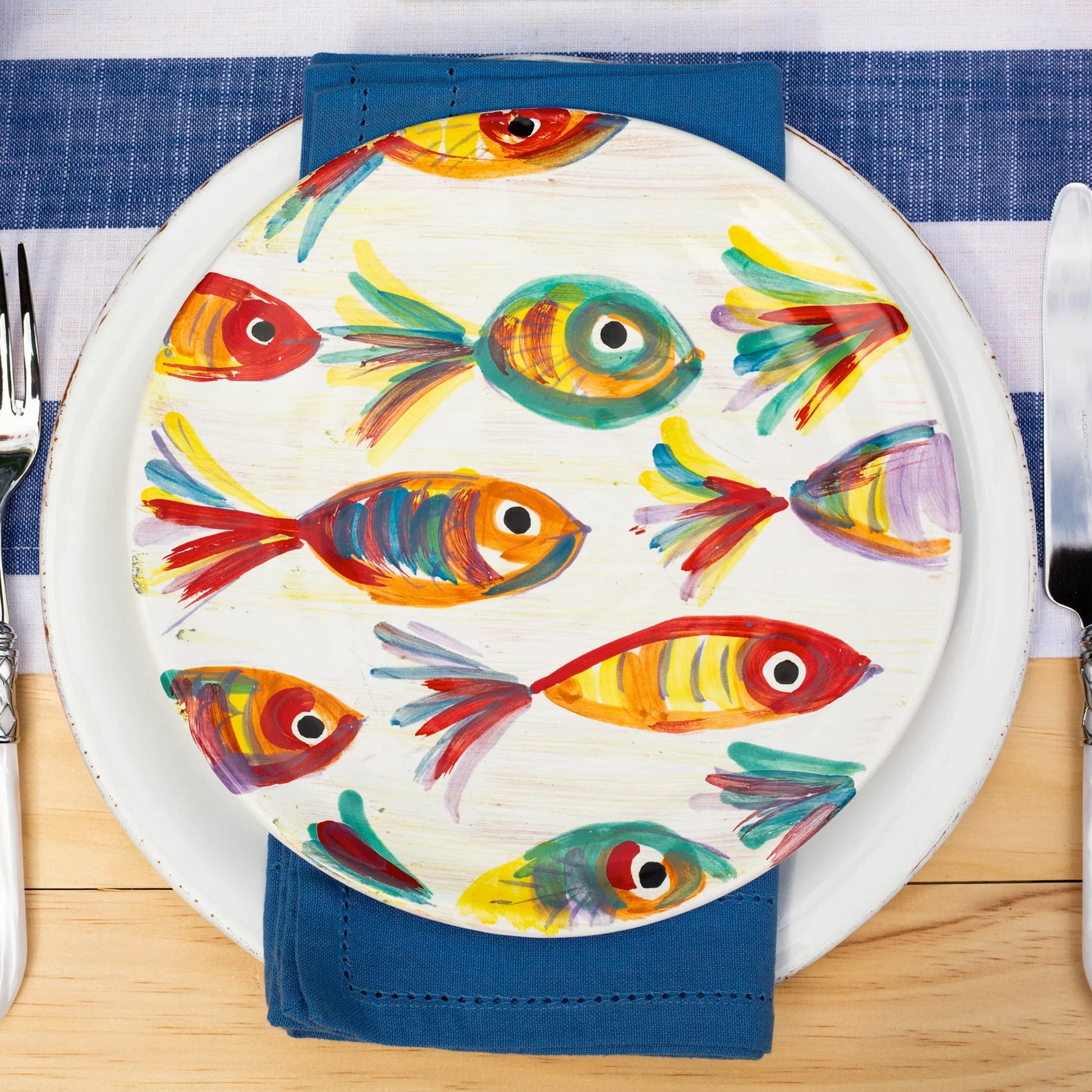 Vietri Pesci Colorati Salad Plate