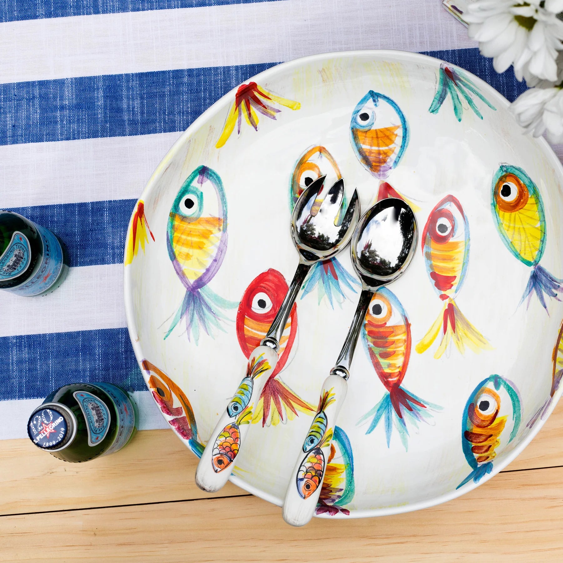 Vietri Pesci Colorati Shallow Bowl