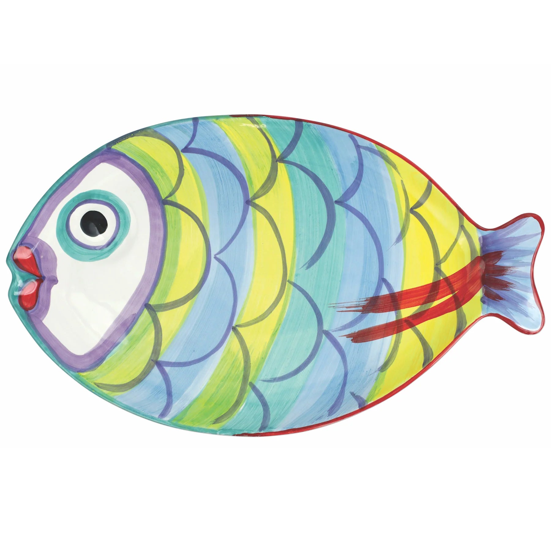 Vietri Peaci Colorati Figural Fish Platter