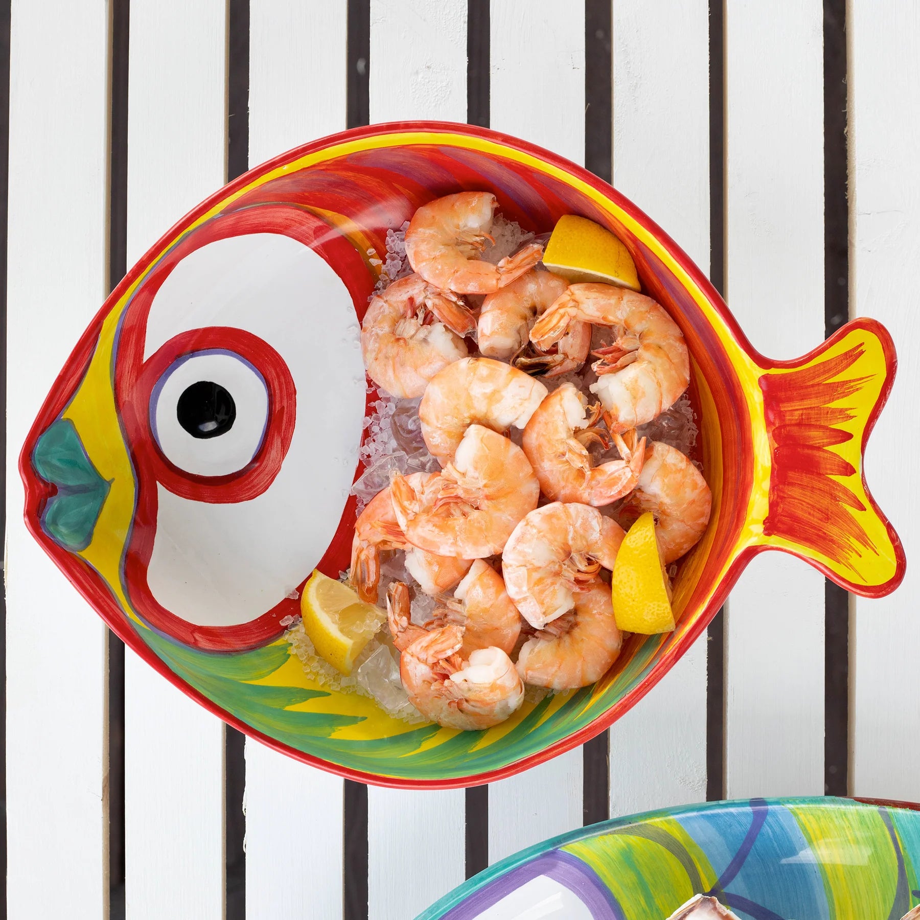 Vietri Pesci Colorati Fish Med Serving Bowl