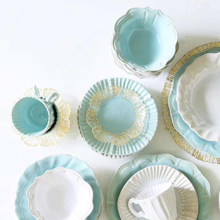Vietri Incanto Stone Ruffle Salad Plate