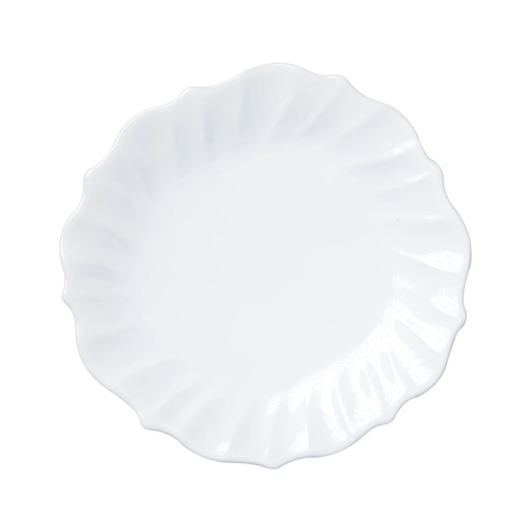 Vietri Incanto Stone Ruffle Dinner Plate