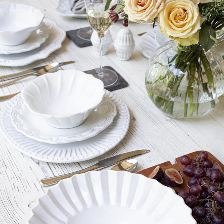 Vietri Incanto Stone Ruffle Cereal Bowl