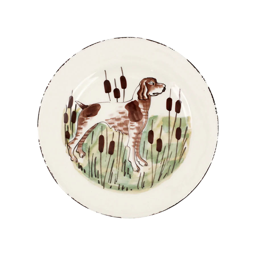 Vietri Spaniel Dinner Plate