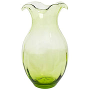 Hibiscus Glass Clear Vertical Fluted Large Vase