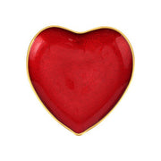Baroque Glass Red Heart Plate