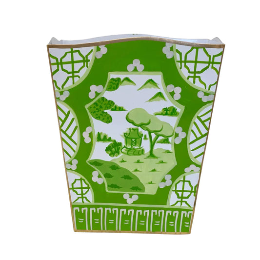 Dana Gibson Canton in Green Wastebasket and Tissue Box, Sold Separately
