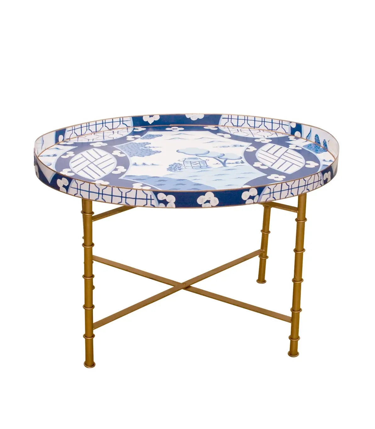 Canton in Blue Tray Table or Bar by Dana Gibson
