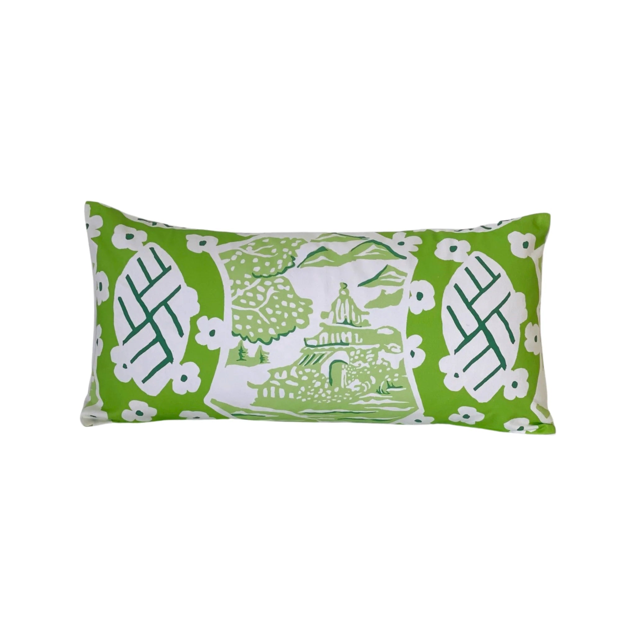 Dana Gibson Canton Green Lumbar Pillow