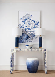 Chelsea House Bone Inlay Console - Blue