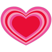 Hot Pink and Red Heart Posh Die-Cut Placemat, Paper