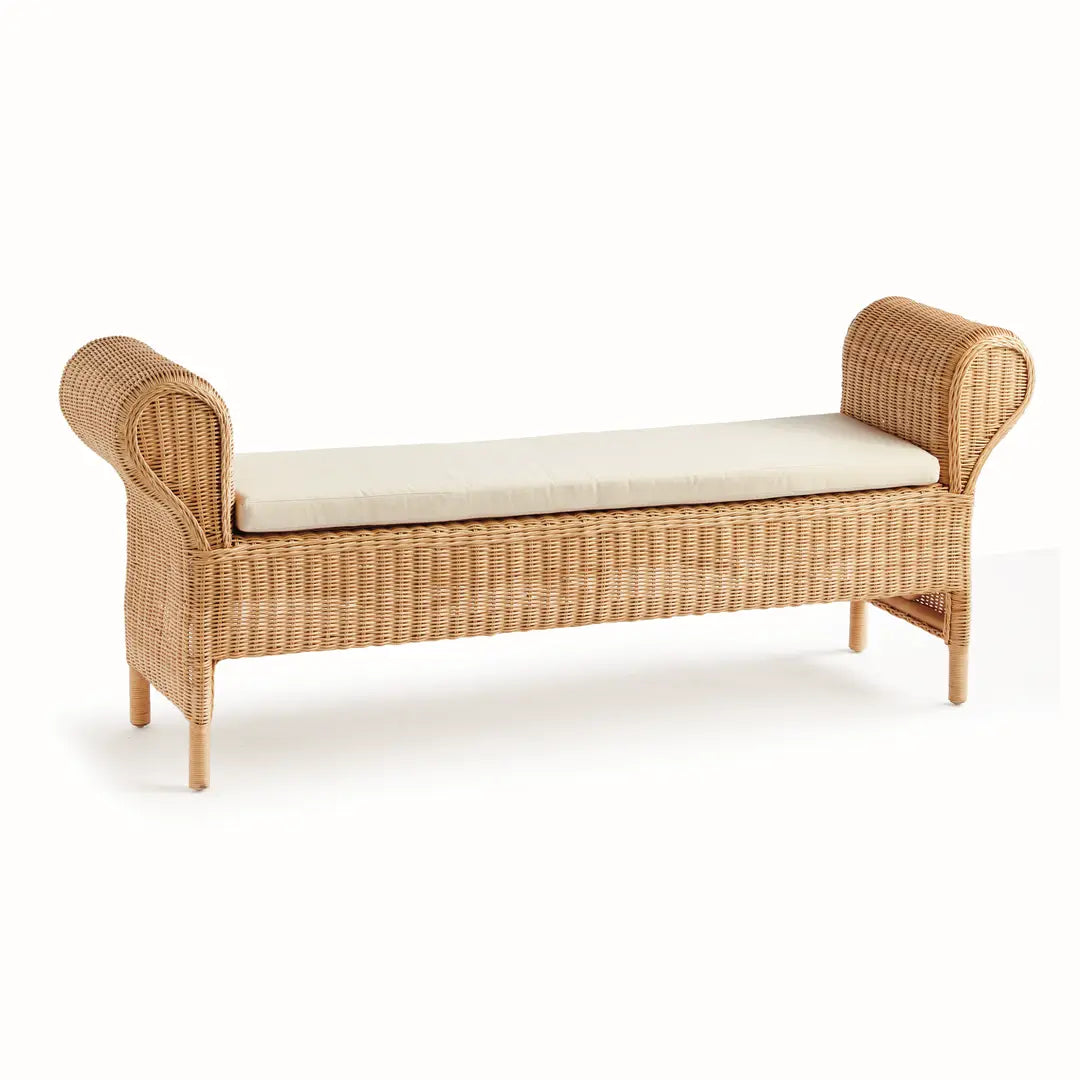 Wrightsville Rattan Woven Bench