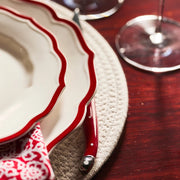 Stella Scalloped Crimson Dinner Plate