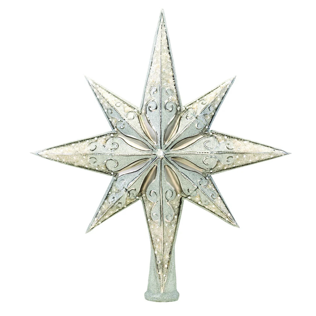 Silver Stellar Christmas Tree Topper