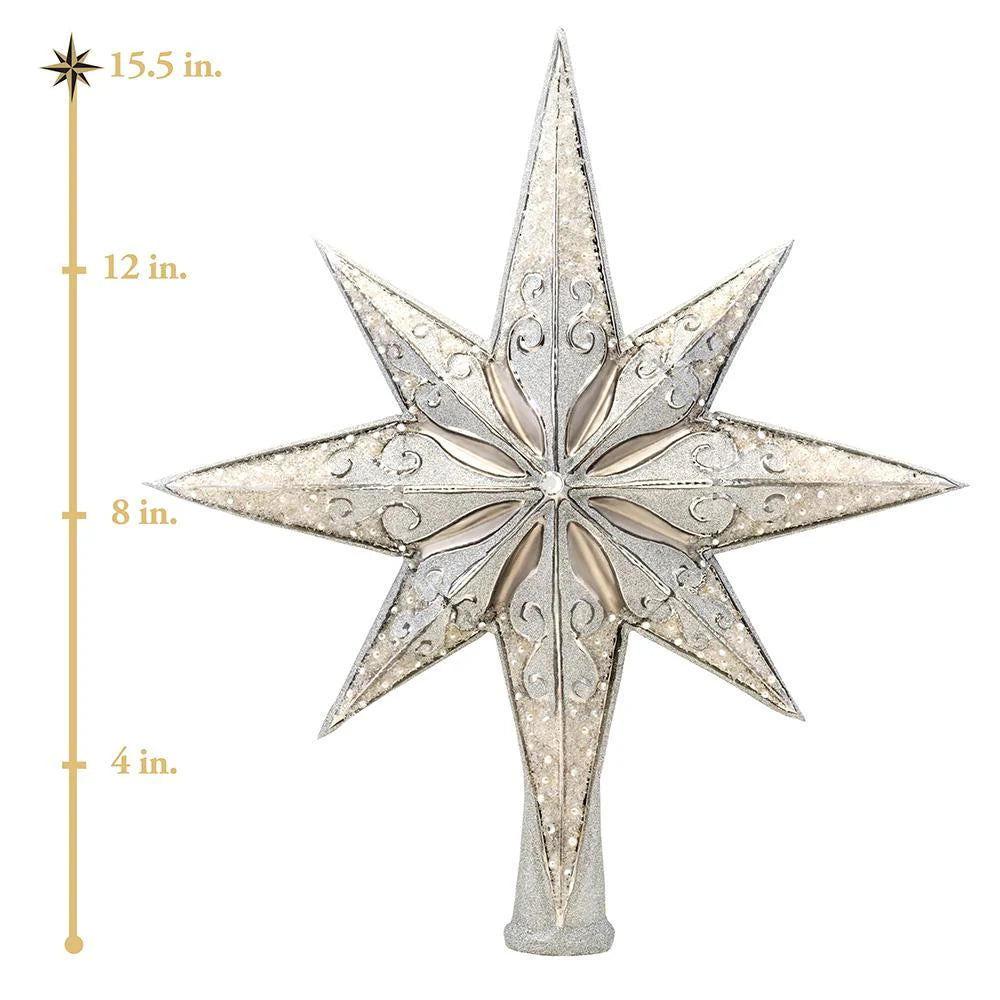 Silver Stellar Christmas Tree Topper