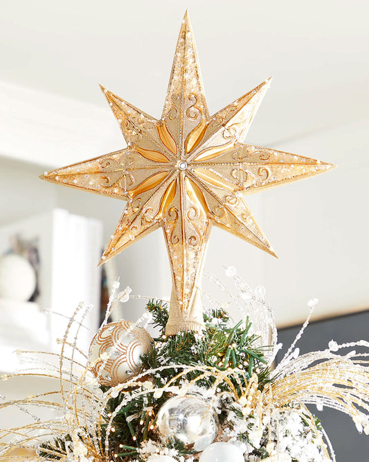 Christopher Radko Champagne Stellar Christmas Tree Topper