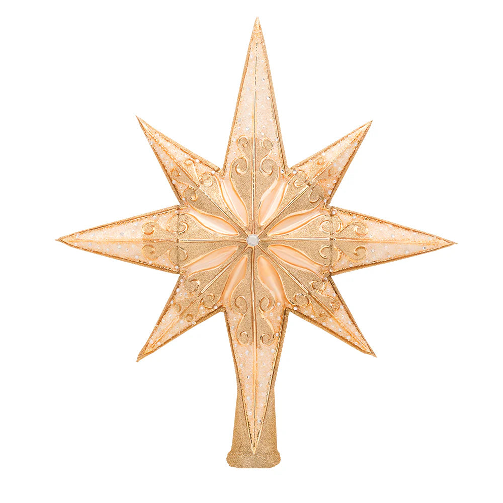 Christopher Radko Champagne Stellar Christmas Tree Topper