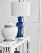 Chelsea House Bone Inlay Console - Blue