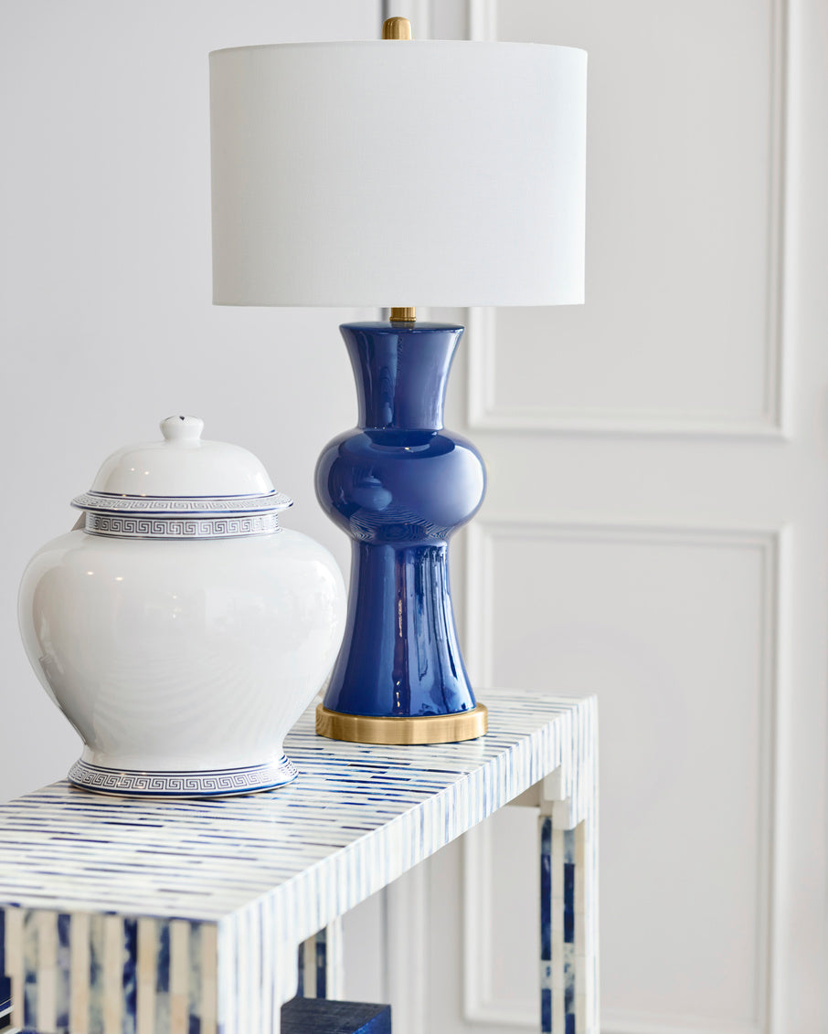Chelsea House Bone Inlay Console - Blue