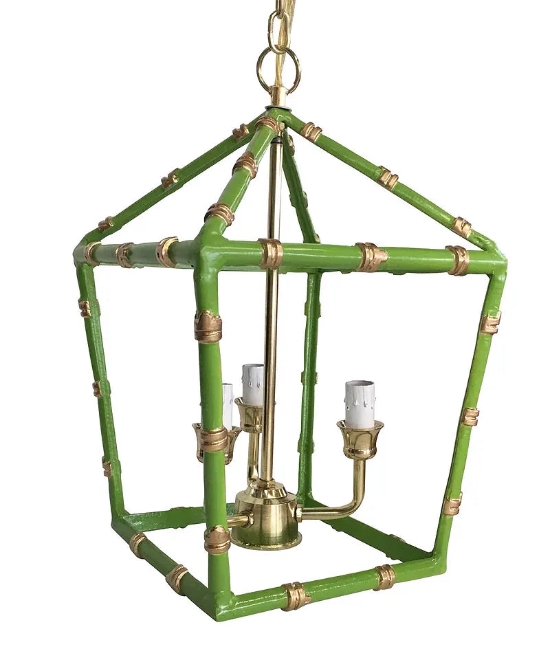 Bamboo Lantern in Green, Small