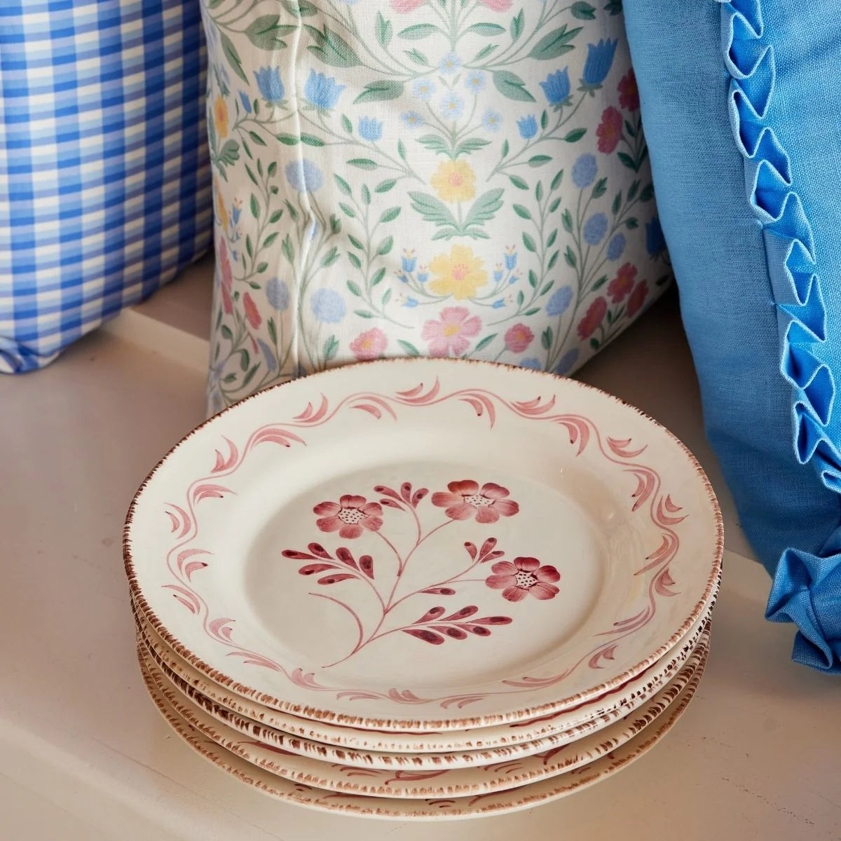 Pink Casa Nuno Vines Dinner Plate, Set of 2