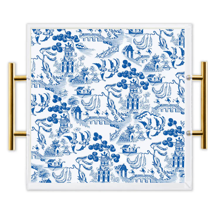 Chinoiserie Print Large Tray
