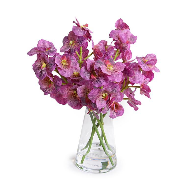 Pink Vanda Orchid Cuttings in Glass, 15"H