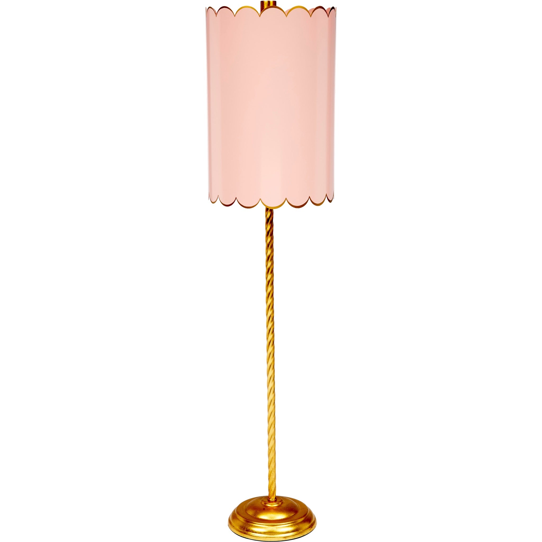 Twist Buffet Lamp with Scalloped Shade
