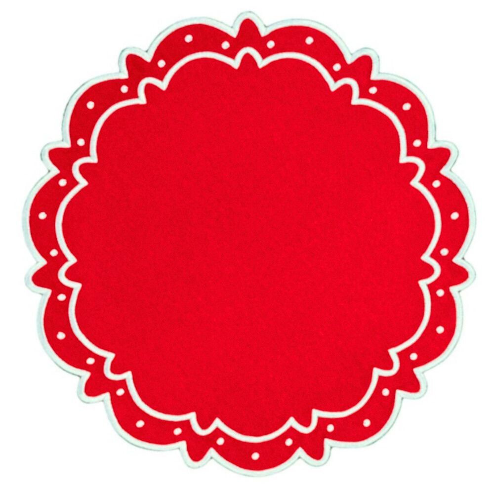 Ava Placemat - Red, Set of 4