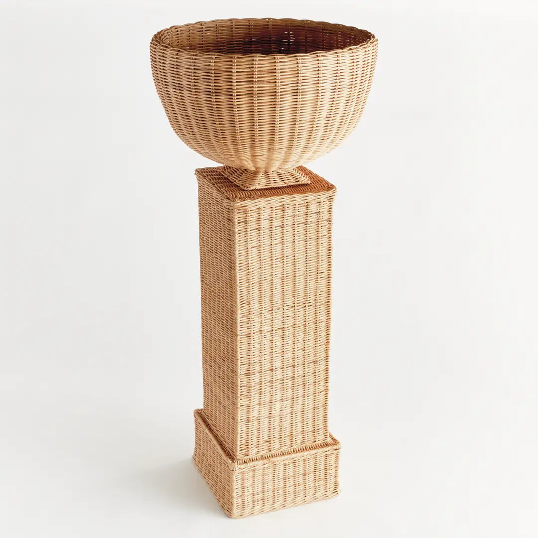 Charleston Rattan Pedestal, Tall