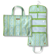 Rosemary Stripe Blue Hanging Travel Case