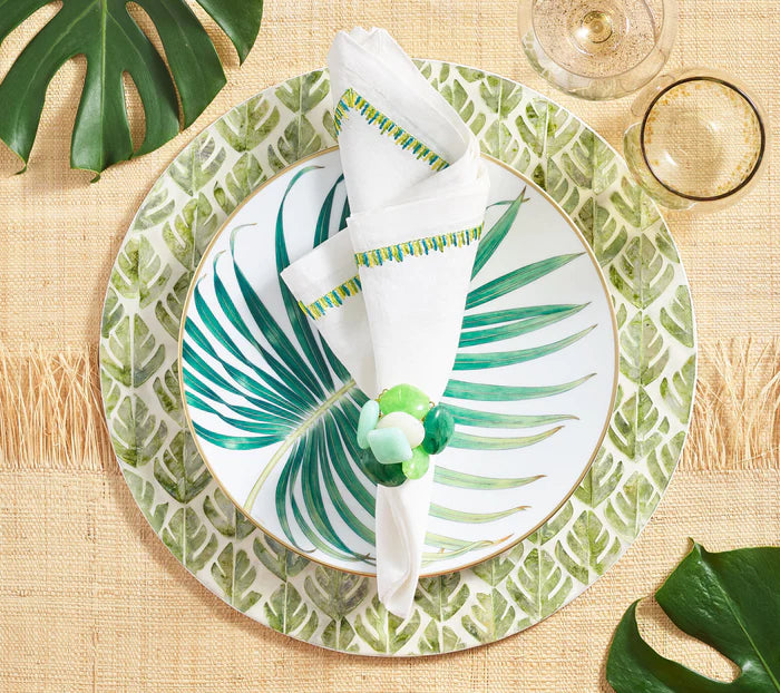 Fern Placemat in Ivory & Green, Set of 4