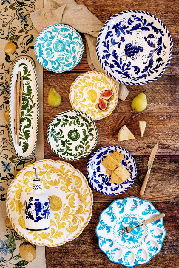 Arezzo Green Narrow Oval Platter