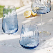 Francesca Blue Drinkware, Set of 4