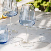 Francesca Blue Drinkware, Set of 4