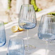 Francesca Blue Drinkware, Set of 4