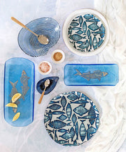 Isola Glass Small Fish Rectangular Tray