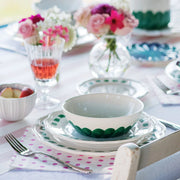 Lisbon Green Stitch Rectangular Platter
